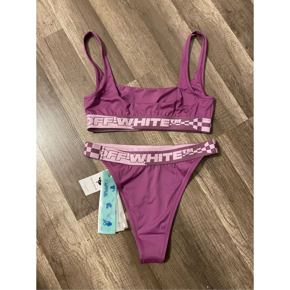 OFF-WHITE Logo Band Two-Piece Swimsuit - Picture 7 of 9